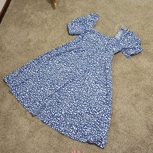 Eloquii Elements Puff Sleeve Fit n Flare Dress